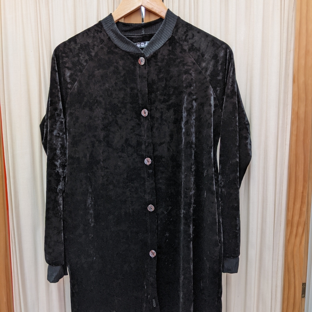 Coin 1804 Black Duster Cardigan Size Small